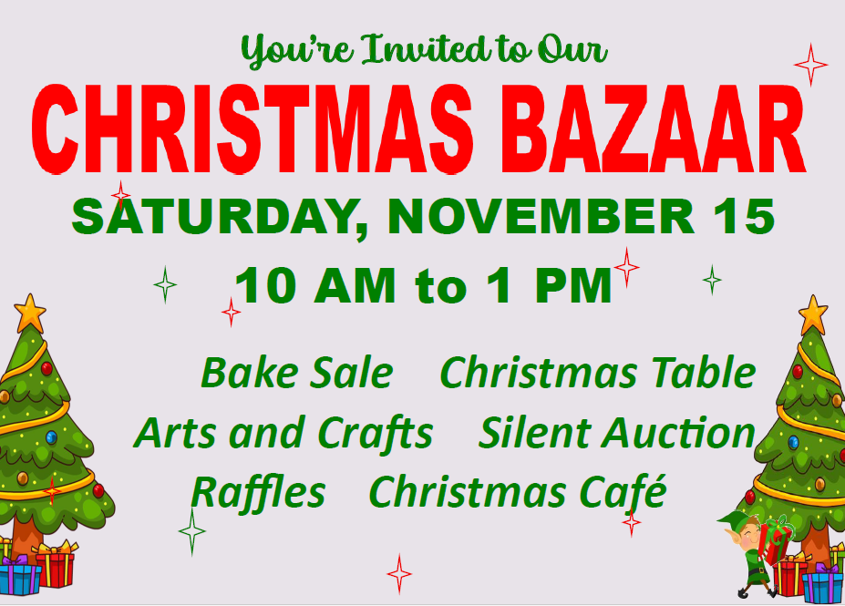 Invitation to join the Annual Christmas Bazaar