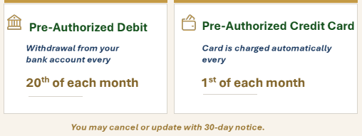 Ways to give via PAG Ways to give via PAG