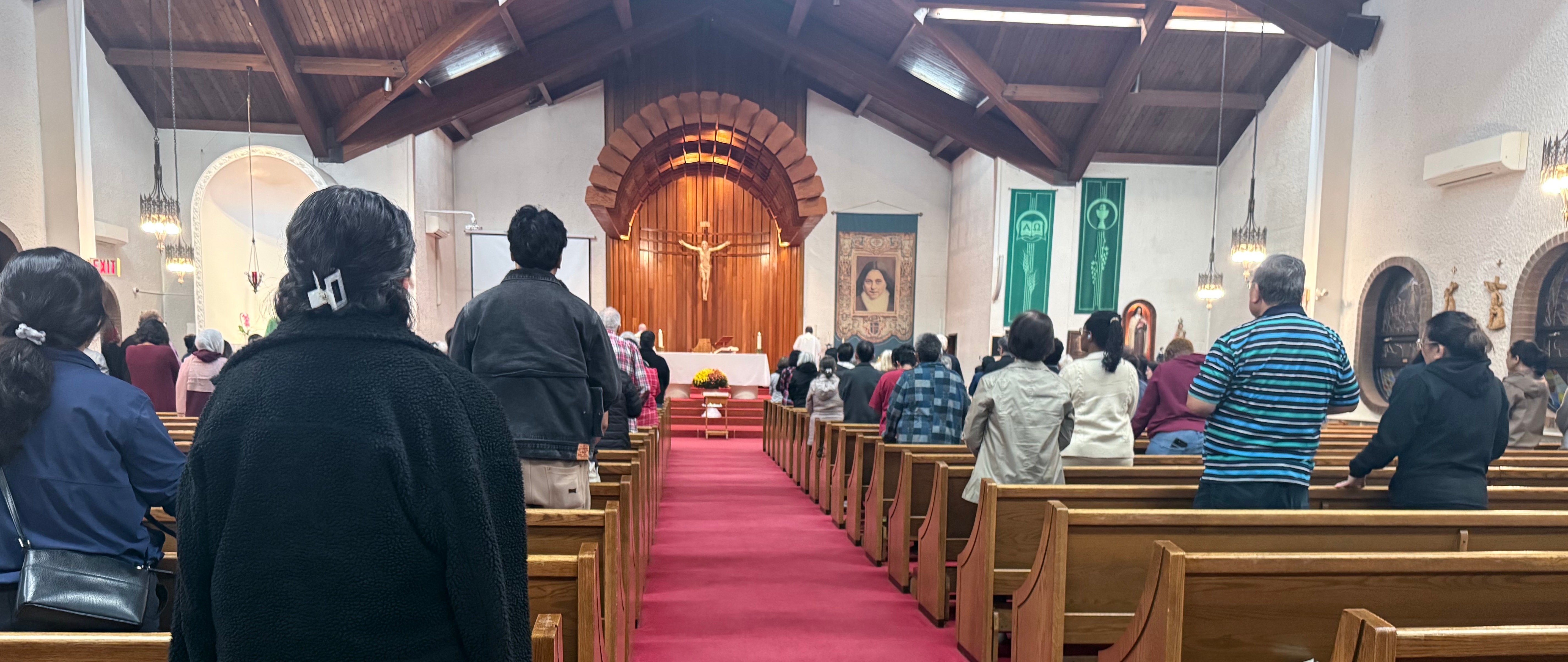 Congregation at St Theresa's Church