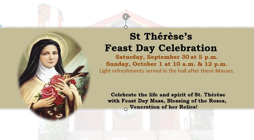 St Theresa's Feast Day Banner
