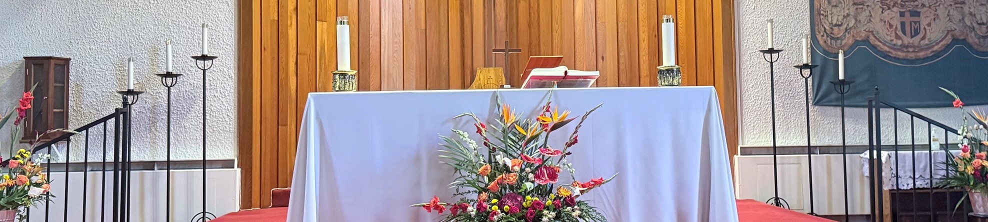 Altar during Pentecost Sunday