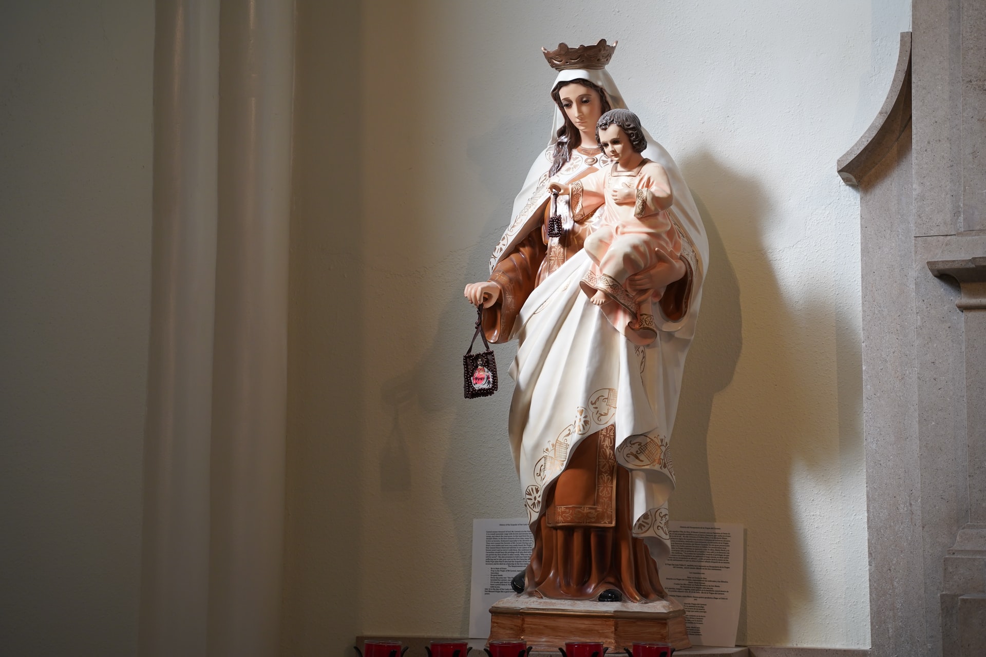 A statue of Our Lady of Mount Carmel