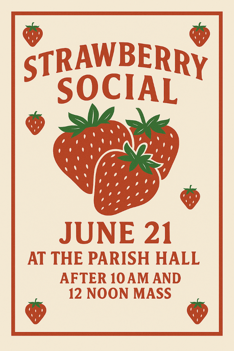 Come join the Strawberry Social on June 21