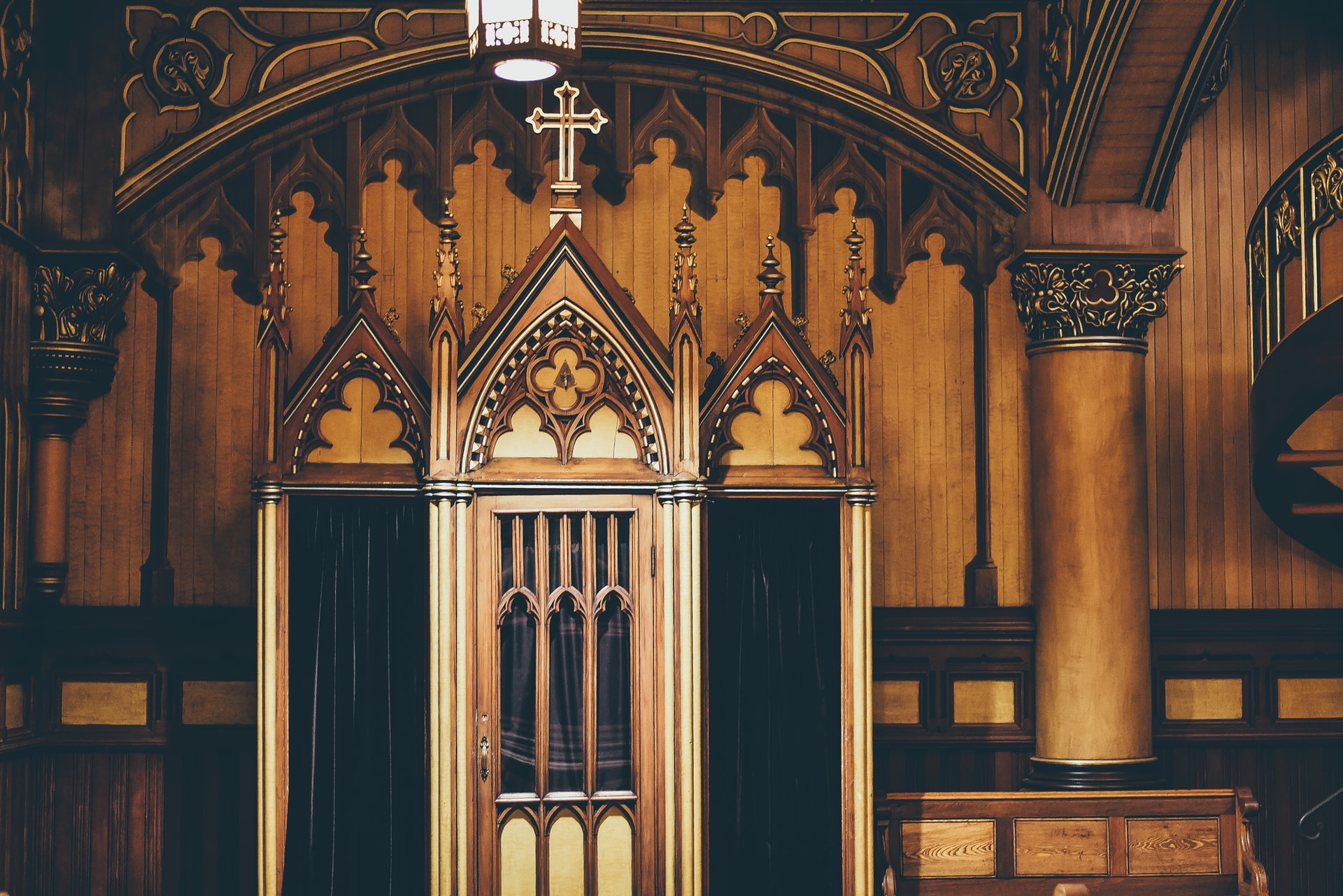 A confessional at a church